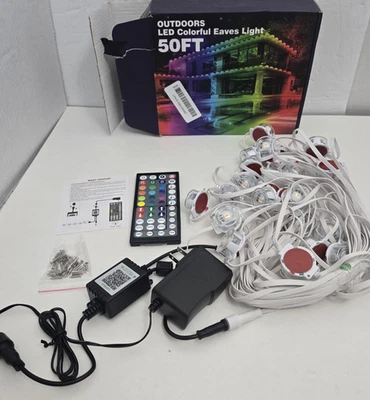 Permanent Outdoors 50ft LED Colorful Eaves Lights Holiday Home - Image 1 of 4