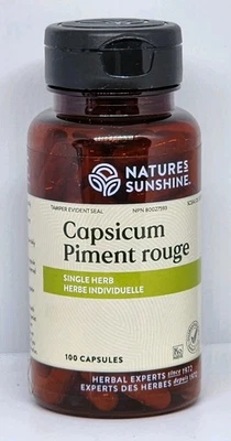 Natures Sunshine Capsicum 100 Capsules New Sealed Bottle Exp. 07/2028 - Image 1 of 4