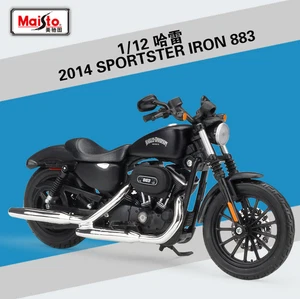 Maisto 1:12 Harley Davidson 2014 Sportster Iron 883 Motorcycle Model Bike - Picture 1 of 7