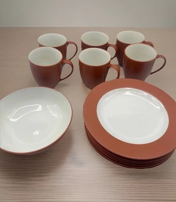 18 Piece Set Noritake Colorwave Terra Cotta Stoneware Dinnerware - Image 1 of 4