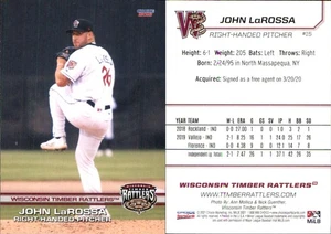 John LaRossa 2021 Choice Wisconsin Timber Rattlers #15 RC Card FREE SHIP - Picture 1 of 1