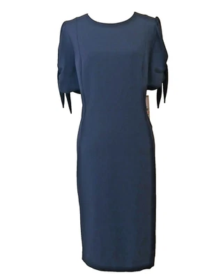 Calvin Klein Women's Stunning Ruched Tie Sleeve Sheath Dress size 16W - Image 1 of 3