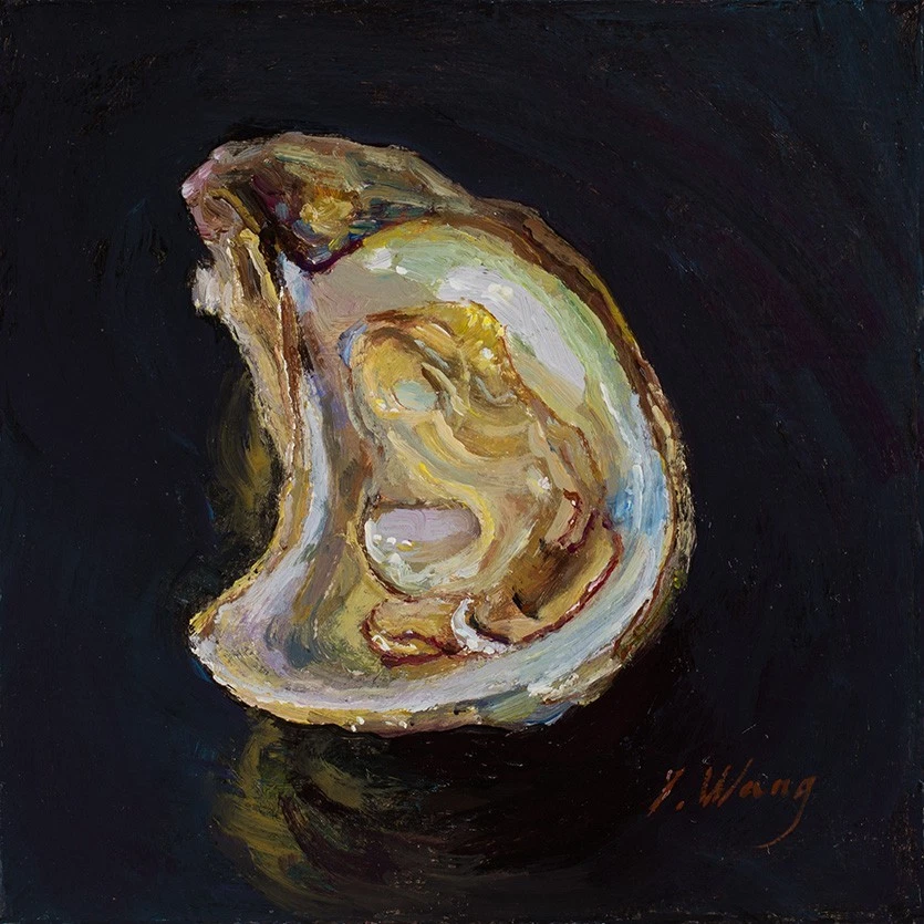 Pequeña pintura diaria original un día bodegón ostra 6x6 pulgadas Y Wang Bellas Artes Foto 1 de 1