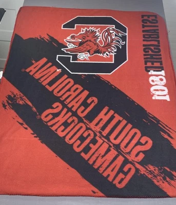 South Carolina Gamecocks Blanket Fleece Throw Red Black NCAA College Northwest - Image 1 of 4