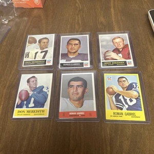6- Vintage 1960’s Football Cards Dan Meredith, Sonny Jurgensen , Roman Gabriel - Picture 1 of 14