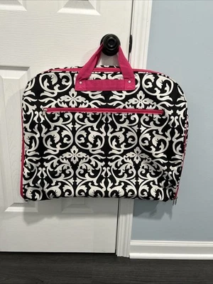 World Traveler Damask 40” Hanging Garment Bag, One Zipper Pull Missing On Inside - Image 1 of 4