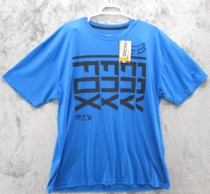 NEW Fox Racing T Shirt Mens XL Blue Fox Tech Active Outdoor Racing Sports NWT - Picture 1 of 12