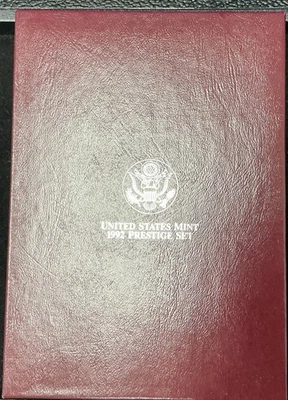 1992-S US Prestige Proof Set Olympic Silver Dollar Box & Olympian Signed Coa! - Image 1 of 4