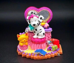 Dekorative herzförmige Eitelkeit Schmuckschatulle Figur mit Dalmatiner und Katze - Bild 1 von 8