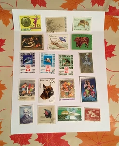 18 Vintage International Postage Stamps from 1960s-1970s - Picture 1 of 1