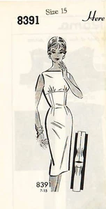 1950s Vintage Nähen Muster B35 Kleid (R788) - Bild 1 von 1