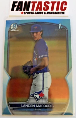 2023 Bowman Draft SKY BLUE REFRACTOR BDC-138 Landen Maroudis 1st Bowman - Image 1 of 2