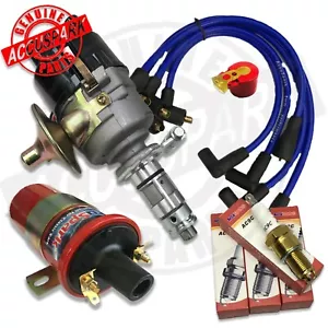 Moris Minor Electronic Distributor/Ignition pack with BLUE HT leads,plugs&coil - Picture 1 of 9