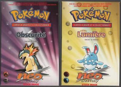 OBSCURITE & LUMIERE Pokemon FRENCH Neo Destiny Decks NO CELLO WRAPPER ON BOXES - Image 1 of 4