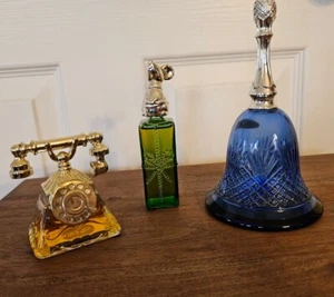 Avon Vintage 💙💛 Parfum Flakons 2 volle Telefon Telefon Belle Maus Lot Set - Bild 1 von 2