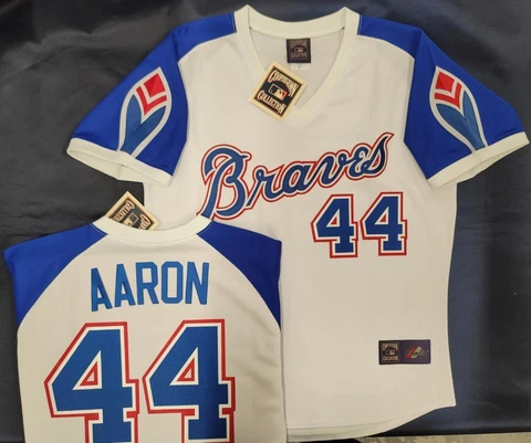 21022 Cooperstown ATLANTA BRAVES Authentic Throwback Vintage Baseball JERSEY NEW Cover