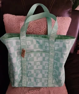 Borsa da viaggio da spiaggia Tote nuova con etichette vs rosa nuova di zecca verde - Foto 1 di 6