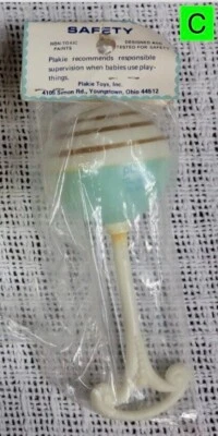 Vtg Baby Rattles NEW In Original Pkg Plakie Toys SEE DESCRIPTION PRIOR TO BUYING - Image 1 of 2