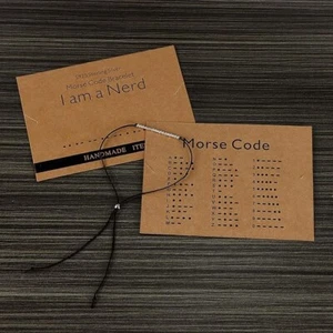 Regalos Inspiradores para Mujer Pulseras Nerd Código Morse "SÉ EL NERD" - Imagen 1 de 3