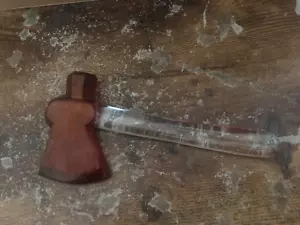 Vintage RUBY FLASH Souvenir Glass Axe Hatchet BILLY 1948 - Picture 1 of 6