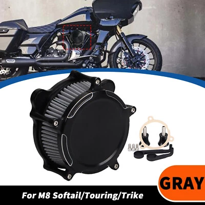 Gray Air Cleaner Filter For Harley CVO Road Glide FLTRXSE Ultra Limited FLHTK Foto 1 de 4