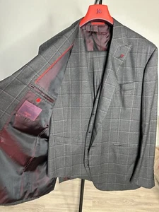 ISAIA Napoli Base 'Gregory' 100% Wool Men’s Suit 3 Pc Size IT 62 8L . (s118) - Picture 1 of 16