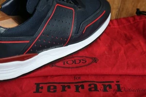Scarpe da ginnastica Tod's Tods Ferrari blu pelle tela sneakers uomo UK 7 US 8 - Foto 1 di 12