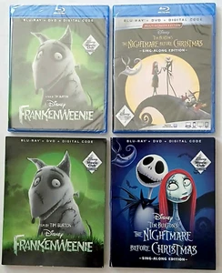 FrankenWeenie & The Nightmare Before Christmas Disney Movie Club Sealed DMC NEW - Picture 1 of 4