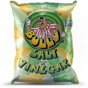 Bullys Crisps Salty 'N' Vinegar 24x40g - Picture 1 of 1