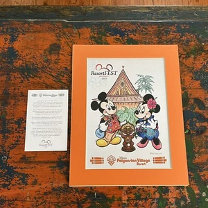Disney Polynesian Village Resort "ResortFEST" Stacia Martin Print Mickey RARE - Picture 1 of 3