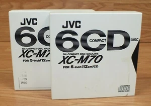 Lot of 2 JVC 6 CD Compact Disc Magazine (XC-M70) For 5 - Inch (12cm) CD + Sleeve - Picture 1 of 5