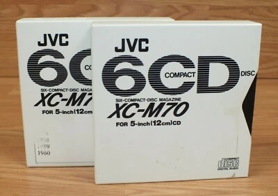 Lot of 2 JVC 6 CD Compact Disc Magazine (XC-M70) For 5 - Inch (12cm) CD + Sleeve - Image 1 of 4