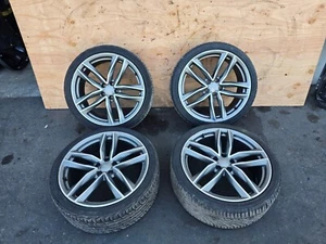 20" 20X8.5" WHEEL WHEELS & TIRES SET ASSEMBLY OEM 91K 16-17 AUDI A6 S6 4.0L - Picture 1 of 24