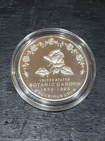 1997 Botanic Garden Proof Commemorative 90% Silver Dollar Cover