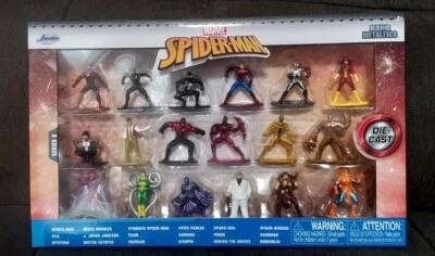 Jada Toys Nano Metalfigs Marvel Spider-man Diecast Figures 18 Pack Series 8 New - Image 1 of 4