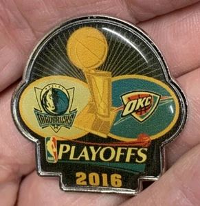 Dallas Mavericks Vs Oklahoma City Pin NBA Basketball 2016 Playoffs - Picture 1 of 3