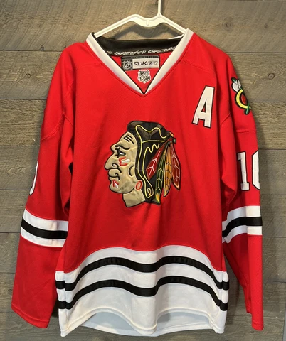 Patrick Sharp Chicago Blackhawks Reebok Authentic NHL Jersey Sz 52 Cover