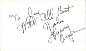 HARVEY EVANS WEST SIDE STORY Signed 3"x5" Index Card