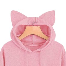 Fashion Women long Sleeved Cat Ear Pullover Hoodie Hooded Sweatshirt Tops