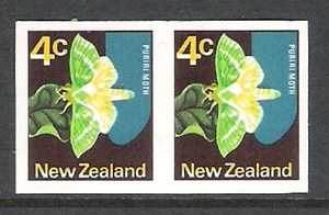 NEW ZEALAND 1970 4c PURIRI MOTH 100% IMPERF ERROR (MNH) *RARE* - Picture 1 of 1
