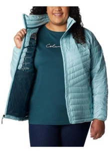 NWT Columbia Women's Powder Lite II Full Zip Jacket Blue Size XL $150 JJ439 - Picture 1 of 4
