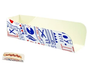 25 HOT DOG TRAYS BOXES PARTIES BBQS FAST FOOD CATERING PACKAGING - Picture 1 of 2
