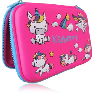 Pencil Case, Hard Cover, Unicorn Design, Comfortable, Large Storage, Pink Color - Picture 1 of 10