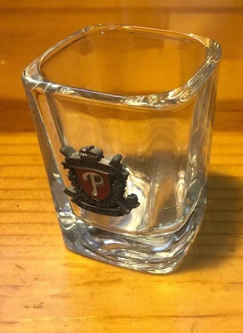 MLB Philadelphia Phillies Baseball Logo 2.5 oz Shot Glass - NEW! Cover