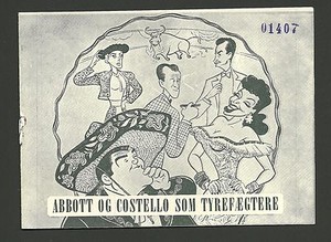 Mexican Hayride Bud Abbott & Lou Costello Vintage Swedish Film Movie Program