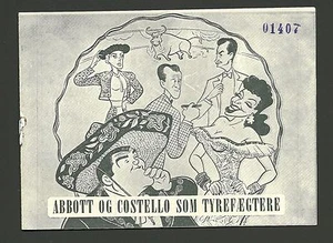 Mexican Hayride Bud Abbott & Lou Costello Vintage Swedish Film Movie Program - Picture 1 of 4