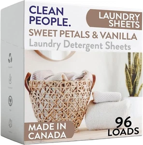 Laundry Detergent Sheets, Hypoallergenic, Stain Fighting, Fresh Scent (96 Pack) - Picture 1 of 23