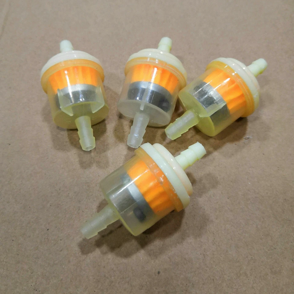 4pcs 1/4'' Hose Motorcycle Scooter Gasoline Filter Inline Clear Gas Fuel 6mm-7mm - Image 1 of 4