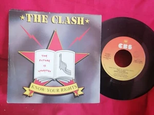 THE CLASH Know your right 7" 45rpm + PS 1983 MINT- ITALY First Pressing - Imagen 1 de 2