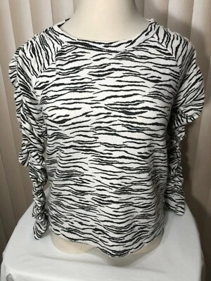 Mujer Chaser Sudadera L Acogedora Ropa de Salón Manga Larga Acanalada Estampado de Cebra CW8486 Foto 1 de 4